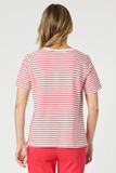 GORDON SMITH |CLASSIC STRIPE TEE - 45698GS | RED