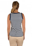 Eva Stripe Tank | Navy/White