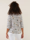 Floral Stripe Print Tee
