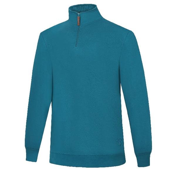 PILBARA MENS CLASSIC ZIPPER SWEAT TEAL