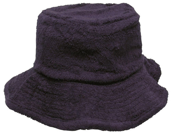 Floppy Toweling Bucket Hat | Navy