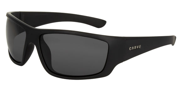 Carve Moray Polarized Sunglasses | Matt Black with Grey Lens