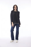 ORIENTIQUE OVERSIZED KNIT TOP 1326 | BLACK