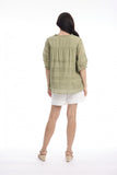 ORIENTIQUE | COTTON GAUZE PLEATED TOP 52720