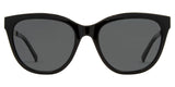 Carve|  Allure Sunglasses | Gloss Back Front with Gold Temple & Grey Polarized Lens