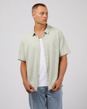 SILENT THEORY Textured S/S Shirt | Sage