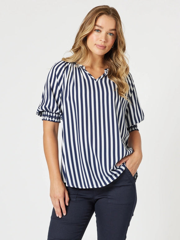 THREADZ | HARLEQUIN STRIPE TOP