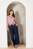 JUMP RIBBON STRIPE SHIRT | PINK/PECAN 606J3051A