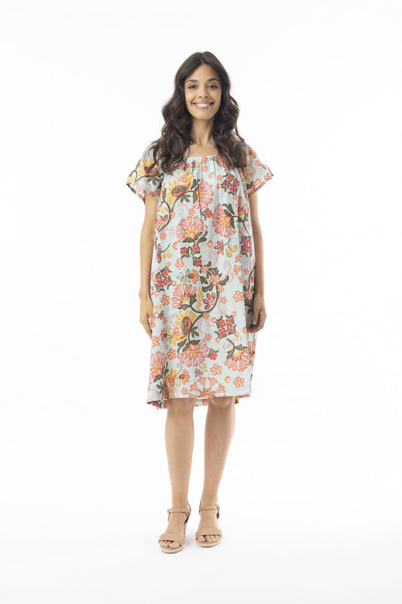 Orientique Macieo Square Neckline Dress