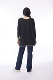 ORIENTIQUE OVERSIZED KNIT TOP 1326 | BLACK