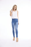 ORIENTIQUE LIGHT WASH PULL ON JEAN 9633