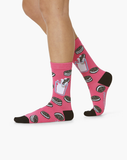 Bamboozld Womens Oreo Sock | Pink