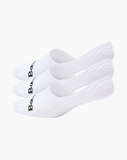 Bamboozld Mens Invisible Socks 3 Pack | White