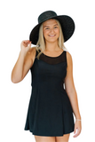 LE SCULPT Mesh Yoke Swim Dress SKU: BDSW2306-8