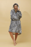 Long Slave Blanket Hoodie | Leopard Print
