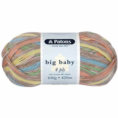 YARN Patons Big Baby |CRAYON MIX 2309