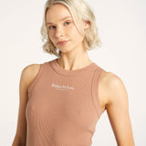 Slim Rib Tank | Coffee