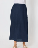 GORDON SMITH AMY LINEN SKIRT | NAVY 49585