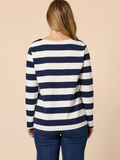 THREADZ FROM THE HEART TEE | NAVY/WHITE 49029