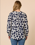 THREADZ LUNA HEART TOP | NAVY/IVORY 48825