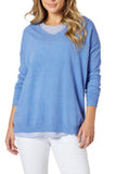 THREADZ | Isabella Knit With Stripe Cami | BLUE