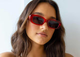 CARVE|LizbethCrystal Oxygen Red Grey Lens Gloss Translucent