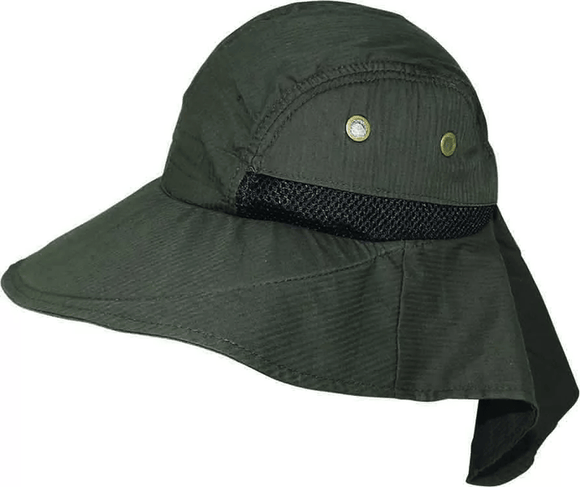 Lightweight Hat with Neck Flap | Khaki