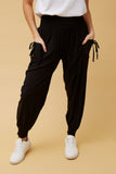 CKM |Solid Harem Pants | Black