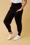 CKM |Solid Harem Pants | Black