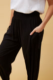 CKM |Solid Harem Pants | Black