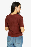 JUMP FLUFFY CREW S/S KNIT | RUSSET