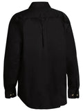 BISLEY |Open Front Original Cotton Drill Shirt L/S | Black
