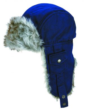 Canvas Flying Cap with fur Lining | Navy