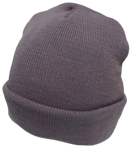 Mens 4ply Acrylic Bulky Beanie | Grey