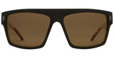 Carve Wavey XL Polarized Sunglasses | Matt Black and Gloss Dark Tort with Temple Bronze Lens