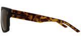 Carve Wavey XL Polarized Sunglasses | Matt Black and Gloss Dark Tort with Temple Bronze Lens