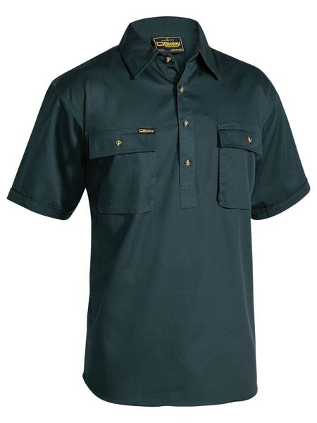 BISLEY |Original Closed Front Cotton Drill Shirt S/S | Bottle