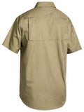 BISLEY Open Front Cool Vent Shirt S/S | Khaki
