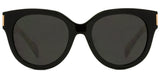 Carve Vivian Sunglasses | Gloss Black Tort Temple with Dark Grey Lens