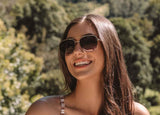 Carve Solana Sunglasses | Gloss Gold-Black Metal with Gradient Grey Lens