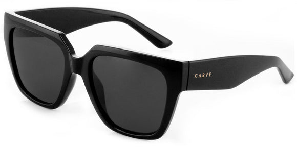 Carve Brooklyn Polarized Sunglasses | Gloss Black with Dark Grey Lens
