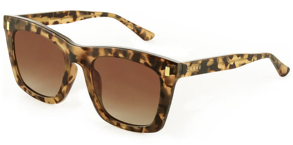 Carve Kirby Sunglasses | Milky Tort with Brown Gradient Lens