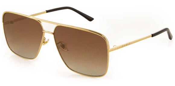 Carve Luxor Sunglasses | Gold with Brown Gradient Lens