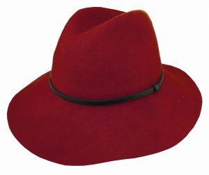 Wool Felt Fedora with Faux Leather Band | Wine