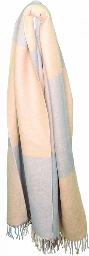 Wide Cotton Blend Scarf Wrap | Taupe