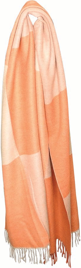 Wide Cotton Blend Scarf Wrap | Rust