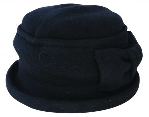Wool Bow Pull on with Hooped Brim | Black