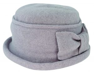 Wool Bow Pull on with Hooped Brim | Grey