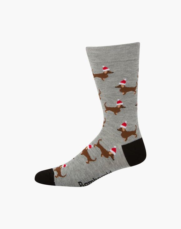 Men's Xmas Dachshund Bamboo Socks