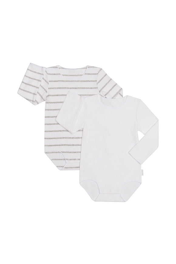 Bonds Wonderbodies - Rib Long Sleeve Bodysuit 2 Pack